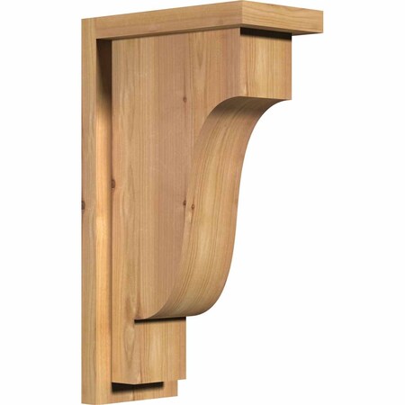 Ekena Millwork Newport Smooth Corbel w/Backplate, Western Red Cedar, 5 1/2"W x 10"D x 18"H COR06X10X18NEW01SWR